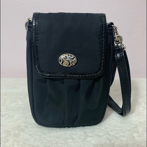 Brighton Black Crossbody Small Bag with Silver Hardware - Picture 1 of 13